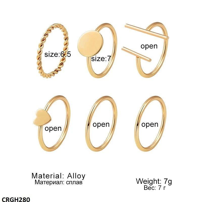 CRGH280 LSH 6 Midi Rings