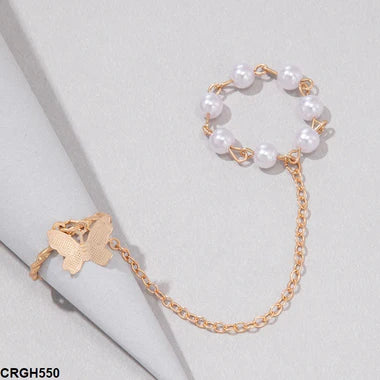CRGH550 YYE Butterfly Link Ring Midi Ring