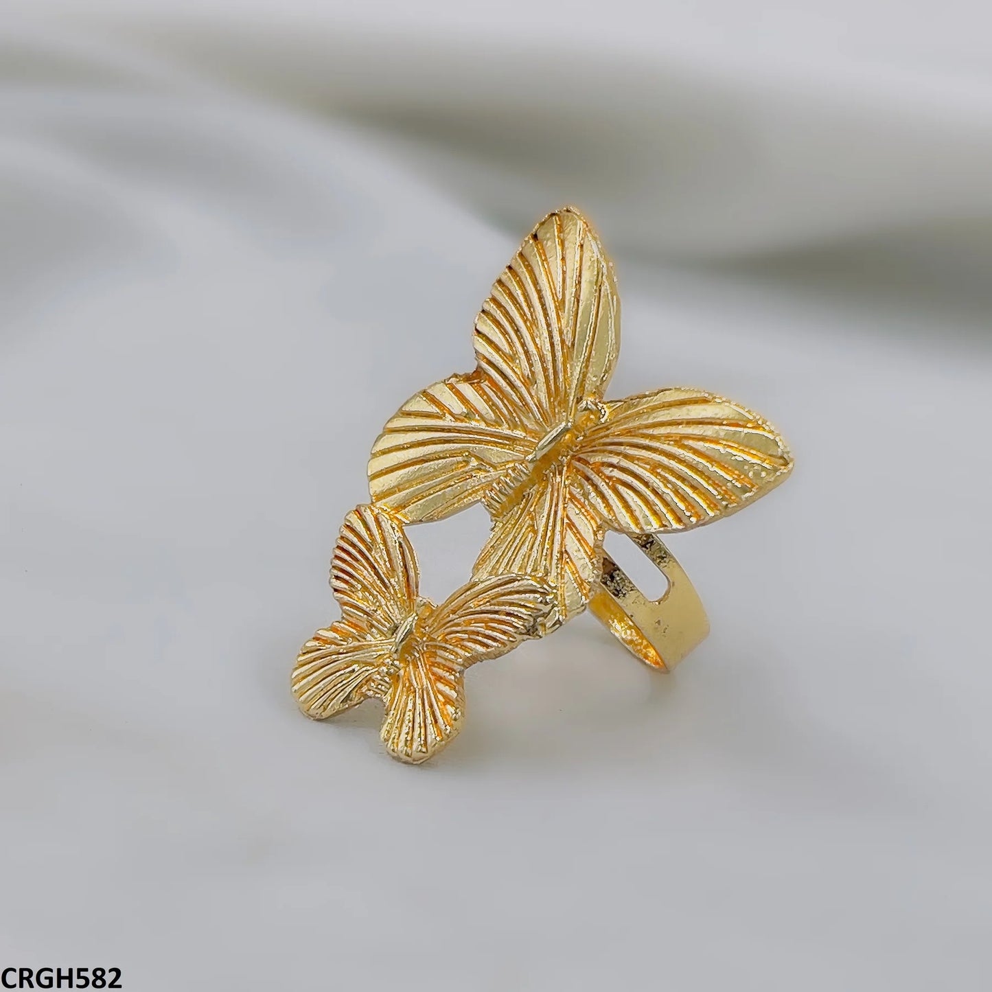 CRGH582 SDQ Double Butterfly Ring