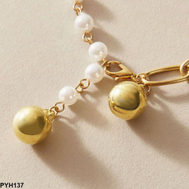 PYH137 YYE Pearl Beads Foot Anklet Single