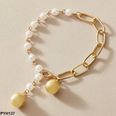 PYH137 YYE Pearl Beads Foot Anklet Single
