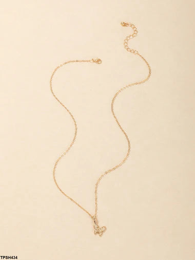 TPSH434 YYE Butterfly Pendent With Chain