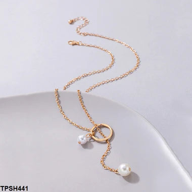 TPSH441 YYE Twin Pearl Pendent With Chain