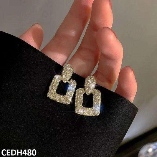 CEDH480 ZHL Square Drop Earring