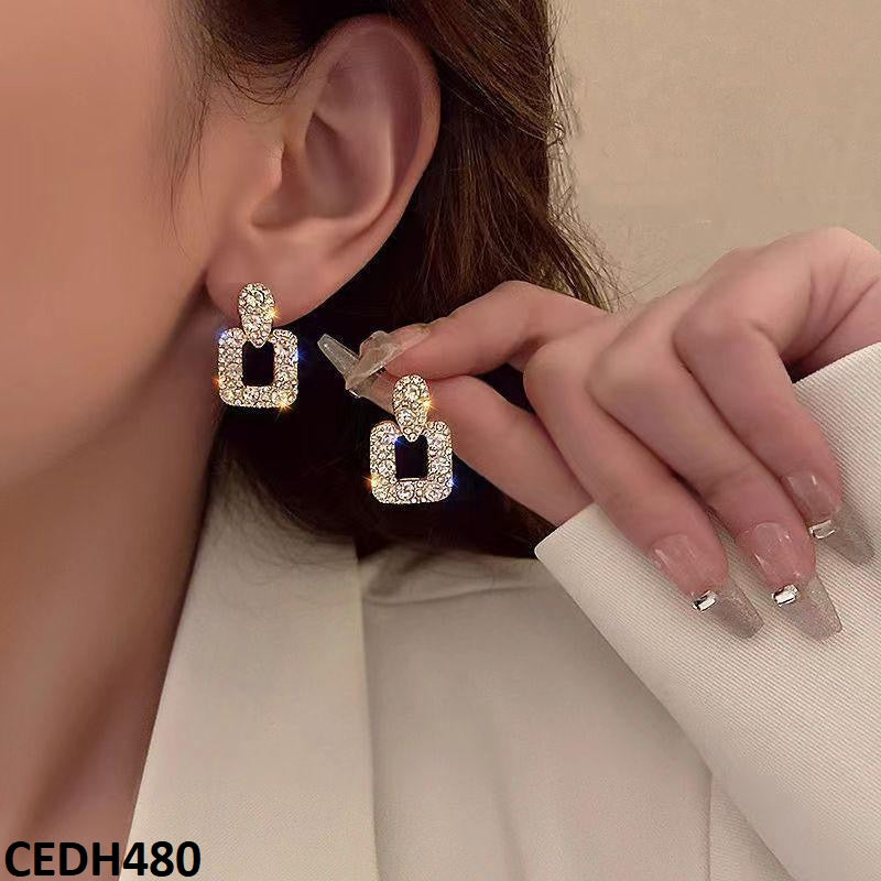 CEDH480 ZHL Square Drop Earring