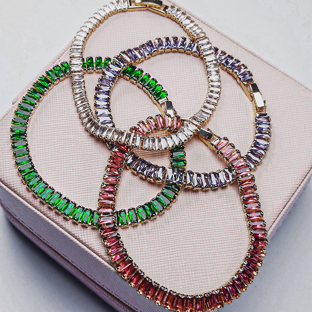RAINBOW CRYSLER TENNIS BRACELETS