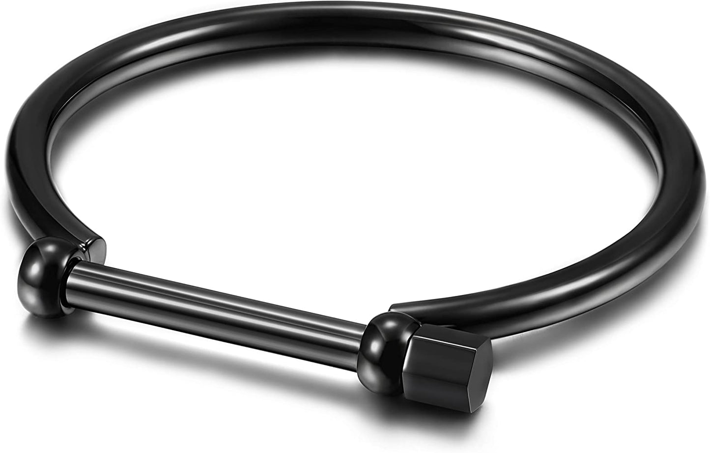 D Shape Screw Bar Bracelet