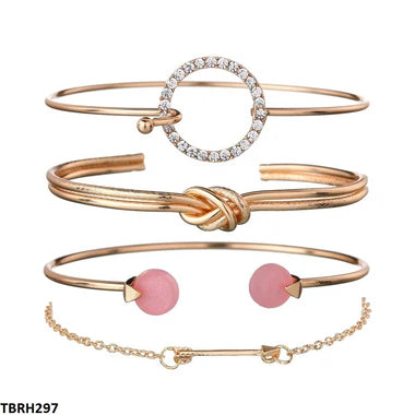 TBCH229 XSTBRH297 LQP Layer Knot D-Link 4 Hand Cuff & BraceletT Stones Chain Bracelet