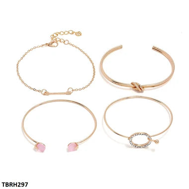 TBCH229 XSTBRH297 LQP Layer Knot D-Link 4 Hand Cuff & BraceletT Stones Chain Bracelet