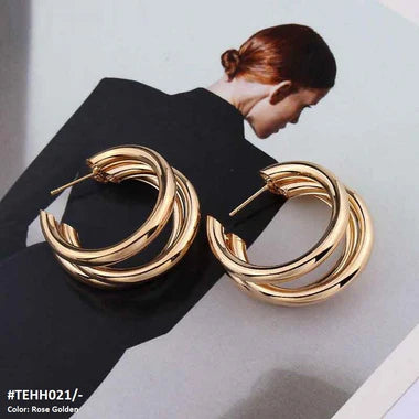 TEHH021 YYE Ear Hoops Pair - CEHH