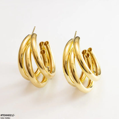 TEHH021 YYE Ear Hoops Pair - CEHH
