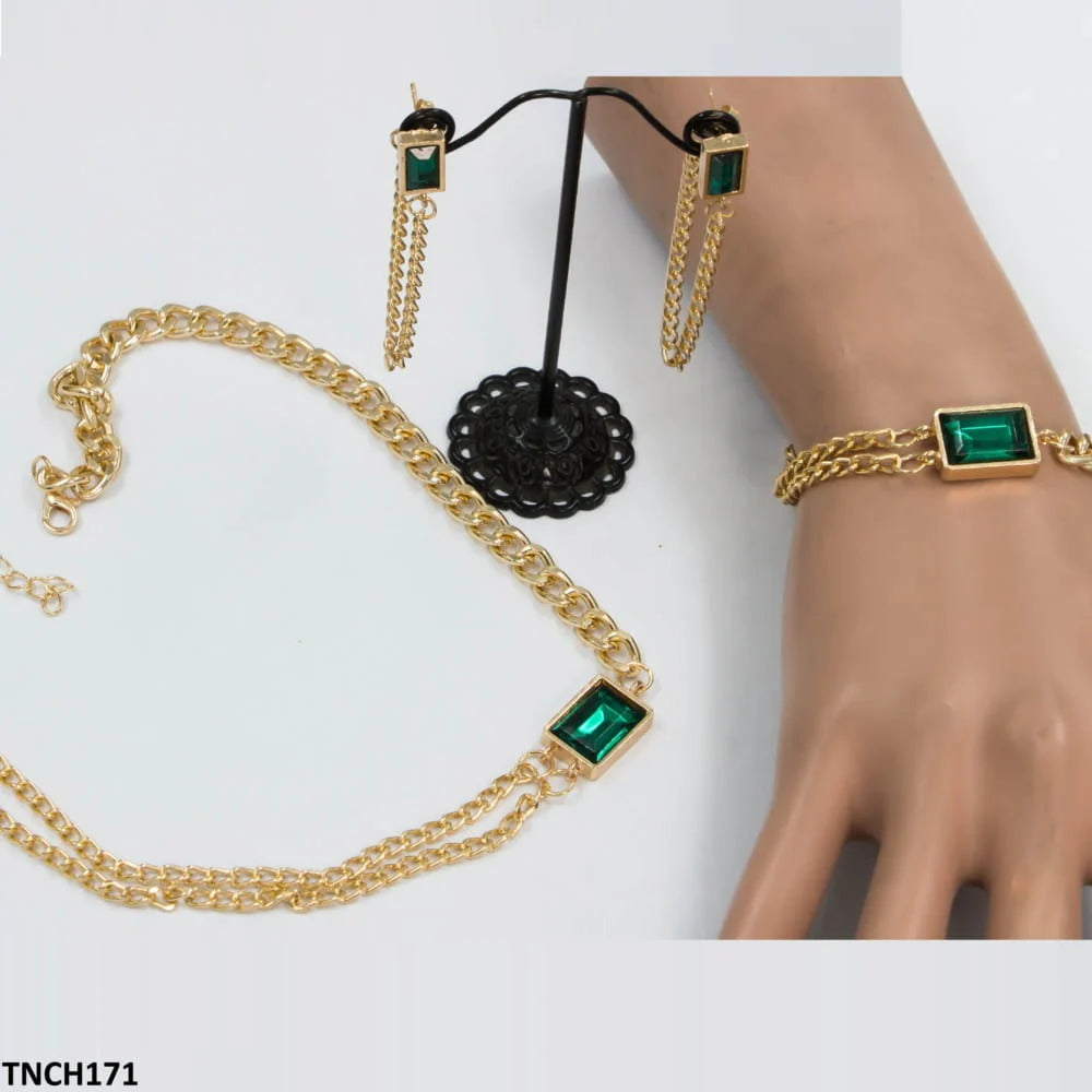 TNCH171 ZLX Layer Necklace Set With Bracelet