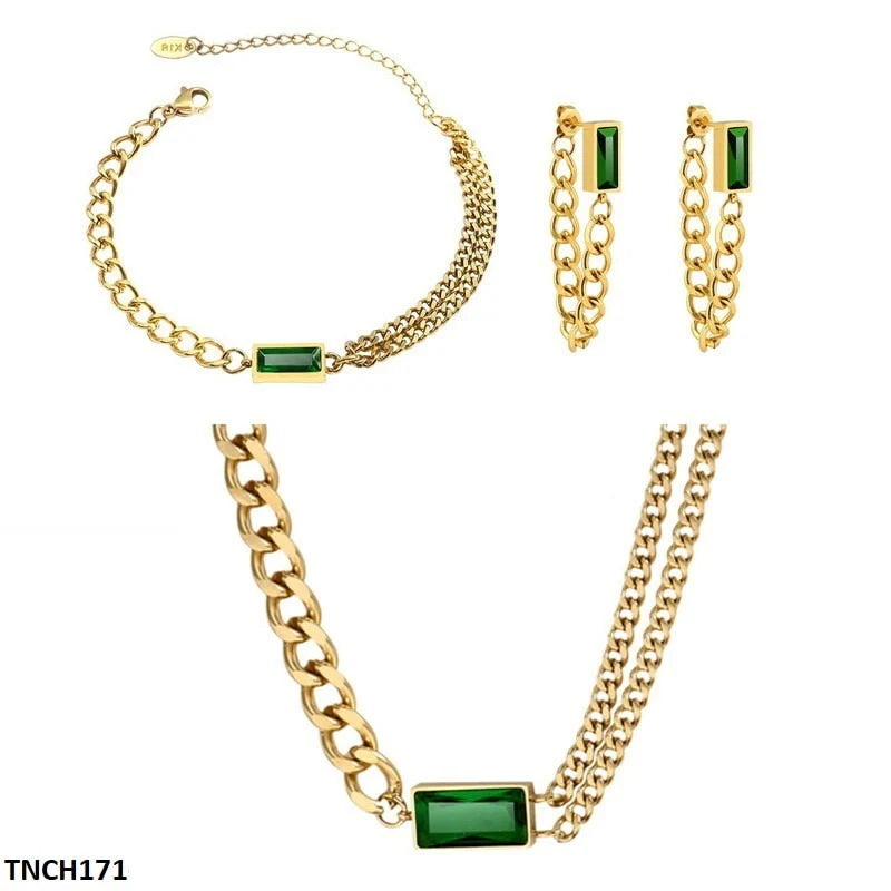 TNCH171 ZLX Layer Necklace Set With Bracelet